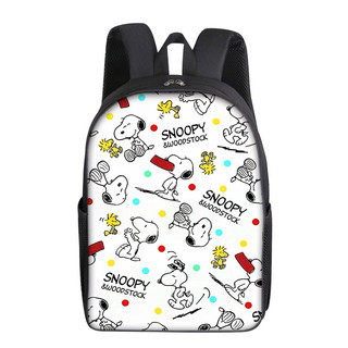 Ba lô Snoopy Dung tích lớn Chống thấm nước 16 inch In một mặt Bé trai và Bé gái Túi đi học đa chức năng Quà tặng cho du lịch