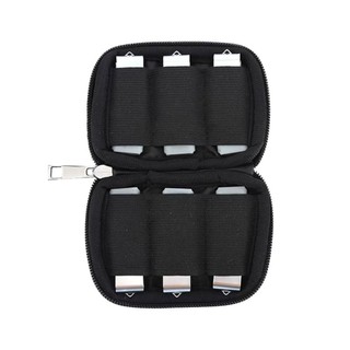 Túi xách LUMELAMP, USB Flash Drive Polyester Túi lưu trữ, Đen 6 khe 10 khe cắm di động USB Disk Organizer Phụ kiện điện tử