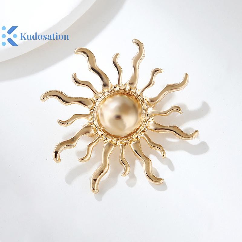 Kudosation Thời Trang Cá Tính Hoa Mặt Trời Thổ Cẩm Pin Cho Nữ Quần Áo Trang Sức Dự Tiệc Phụ Kiện
