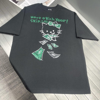 HIIXIIVI 2025 Mới 100% Cotton Áo Thun Nữ Tay Ngắn Cổ Tròn Baggy Rời Áo Ootd In Độc Đáo