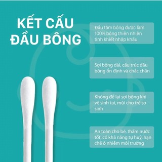 Tăm Bông Niva Hũ Xoay 200 Que Thân Nhựa AH2 Đa Năng Cho Người Lớn Ngoáy Tai, Vệ Sinh, Trang Điểm