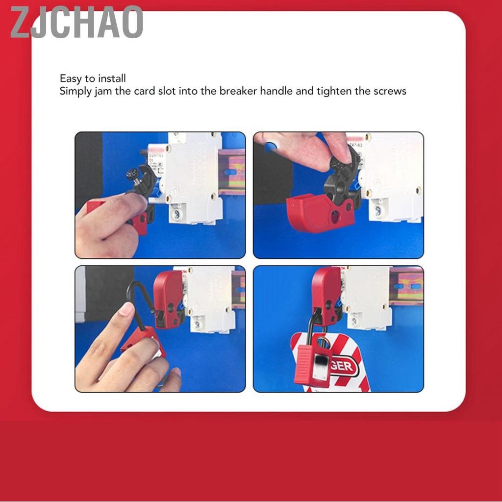 Zjchao Khóa bộ ngắt mạch vừa và nhỏ Tagout Tagout bền dễ cài đặt đeo điện trở cho nhà máy điện tử