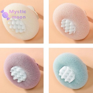 [Mystic] Vòi hoa sen hướng dương tròn Bồn tắm Massage siêu mềm có bàn chải cốc hút Khăn tắm Phụ kiện phòng tắm Bọt biển bùn [Mới]