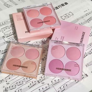 Herorange Phấn Má Hồng Bốn Màu Sắc Ngọt Ngào Tông Lì Tự Nhiên Ngọt Ngào Nữ Tính