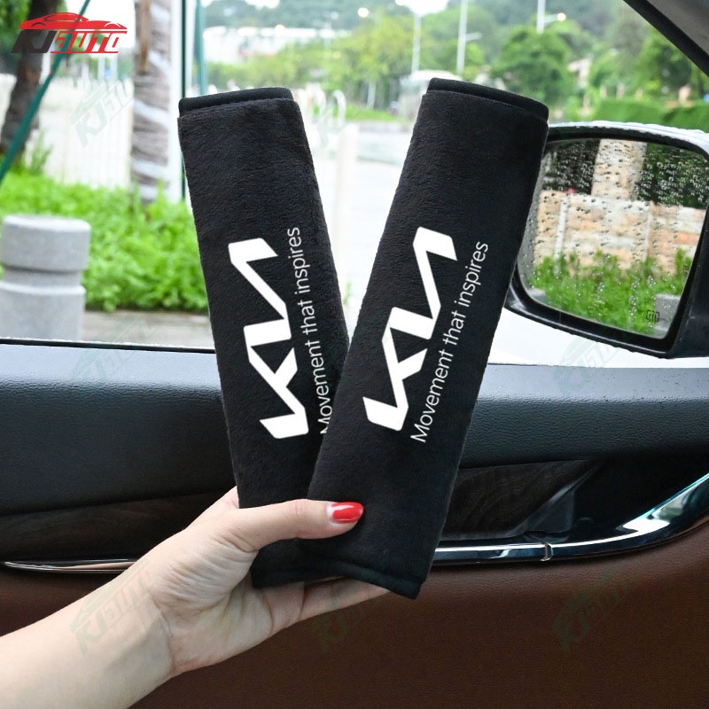 Set 2 Đệm Bọc Dây Đai An Toàn Xe Hơi kia kn Bằng Vải Lụa Lạnh Mềm Mại Cho Seeltos kx3 bongo Sant k3 sorento soluto Picasso Sedana Sportens carens rio