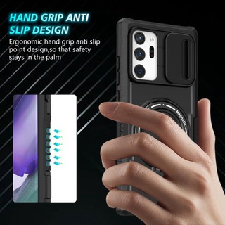Bao Da Điện Thoại pc + tpu Dạng Trượt Có Giá Đỡ Nam Châm Cho samsung note 20 ultra Ốp