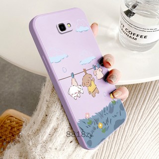 Ốp lưng Samsung TPU silicone mềm chống rơi in hình dễ thương kèm dây đeo cho J7 Prime/J5 Prime/J4 Prime/J4 Plus