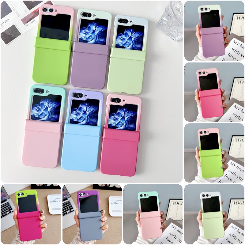 Bao Da Điện Thoại Nắp Gập Mặt Nhám Chống Sốc Màu Trơn Cho samsung galaxy z flip 5 z flip 4 z flip 3 z flip 3 z flip 5 flip 3 4 Ốp