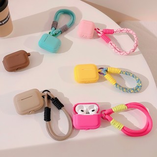 Vỏ Bảo Vệ Hộp Sạc Tai Nghe airpod 1 / 2 / 3 3 pro 2 Bằng Silicon tpu Có Móc Treo Đơn Giản Tiện Dụng