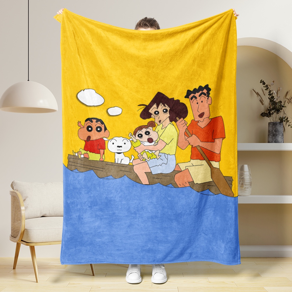 Chăn flannel Điều Hòa Không Khí In Hình shin-chan nohara shinnosuke Một Mặt Làm Quà Tặng Tốt Nhất Cho Mọi Người