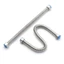 Ống thép không gỉ DELMER 304, dày có cờ lê Ống sóng, 10cm / 20cm / 30cm / 40cm / 50cm Ống nối máy nước nóng chịu nhiệt độ cao chống cháy nổ ngoài trời