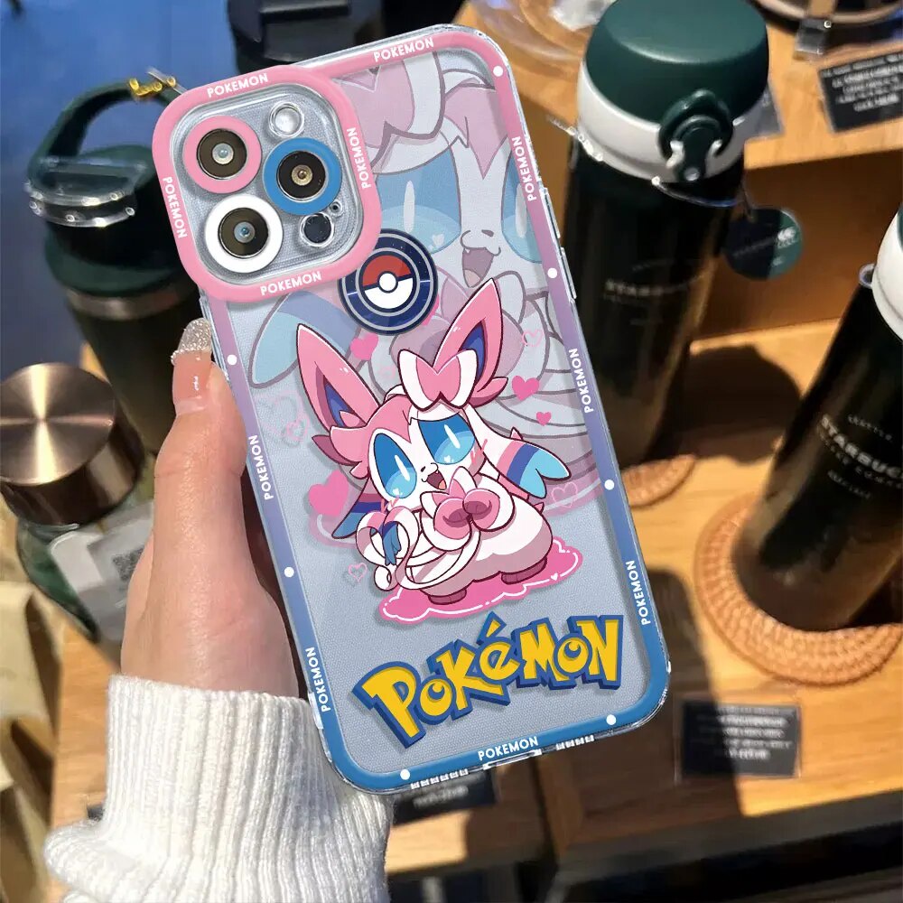 Ốp lưng iphone cạnh vuông Sylveon Pokemon cartoon hoạt hình art