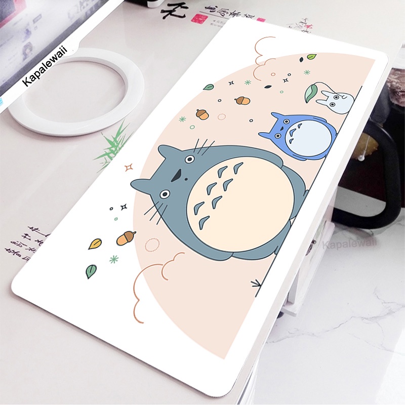 Hồng 800x300mm Dễ Thương Lớn Chuột Chơi Game Miếng Lót XXL Máy Tính Game Thủ Bàn Phím Chuột Thảm Totoro Bàn Mousepad Cho PC Bàn Pad Kawaii XL