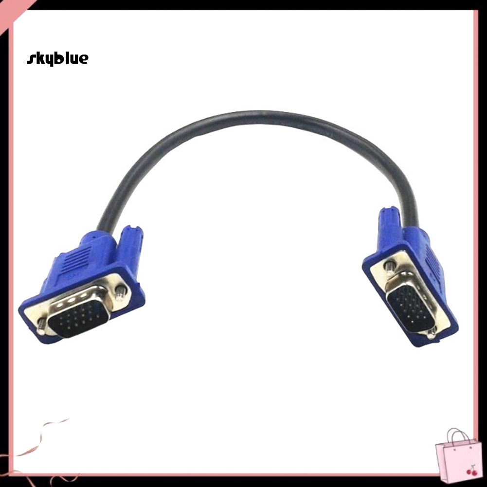[Sy] Dây cáp nối dài VGA nam sang nam 30cm cho máy chiếu màn hình máy tính PC