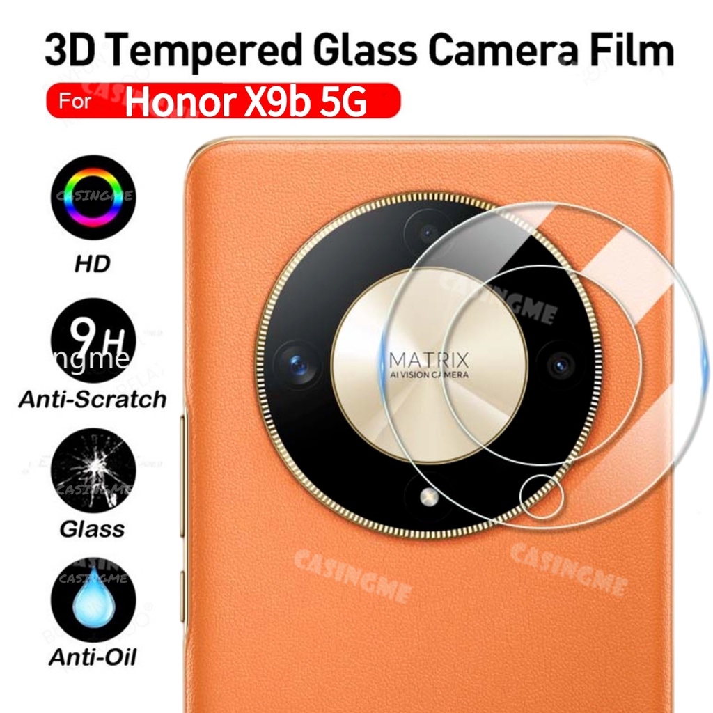 Honor X9d X9c 5G 2023 3D Bảo vệ ống kính máy ảnh cho Honor X9b X9 X 9B HonorX9b X 9 B X9a 4G 5G 2023 Kính cường lực trong suốt Bảo vệ camera sau