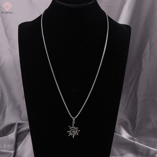 [pcwfkef] Vòng cổ Thép Titan Mặt Ngọn Lửa Mặt Trời Sáng Tạo Phong Cách punk hip hop punk Cổ Điển Cho Nam Mới