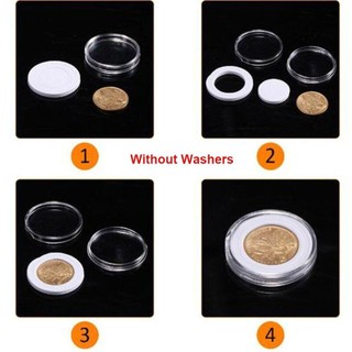METALWRK 100 CÁI Hộp đựng tiền xu 30mm Hộp bảo vệ di động Hộp đựng viên nang lưu trữ bằng nhựa