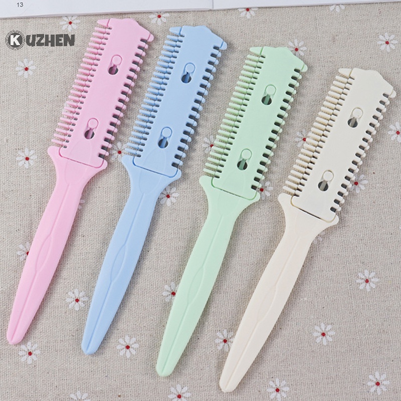 Kuzhen Lược Cắt Tóc Hai Mặt Bằng Thép Không Gỉ / Lưỡi Cắt / Tỉa Tóc Mỏng