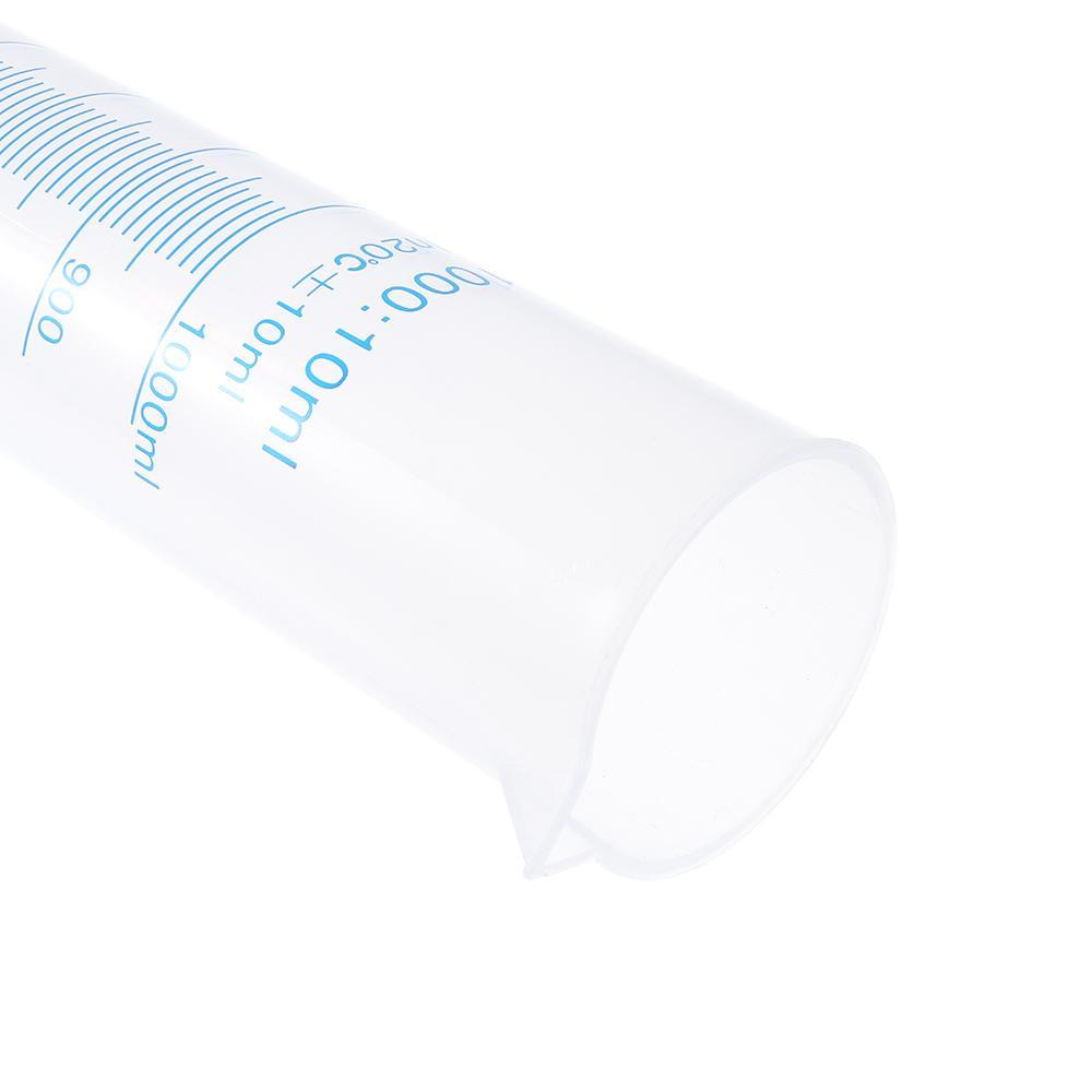 Xi lanh nhựa CATIYAHA, Xi lanh đo đơn bằng nhựa Polypropylen Cân đo 1000ml, Nhãn hiệu hai mặt đổ vòi Xi lanh phòng thí nghiệm đánh dấu 2 mặt