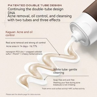 C Sữa Rửa Mặt Chiết Xuất Cà Phê Hai Ống Làm Sạch Mụn Trứng Cá Kiềm Dầu Hiệu Quả
