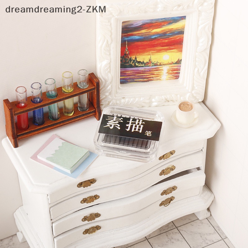 [dreamdreaming] 1 Hộp 1: 12 Nhà Búp Bê Thu Nhỏ Bút Chì Màu Bút Phác Thảo Bút Vẽ Cảnh Trang Trí Nhà Búp Bê Phụ Kiện [zkm]