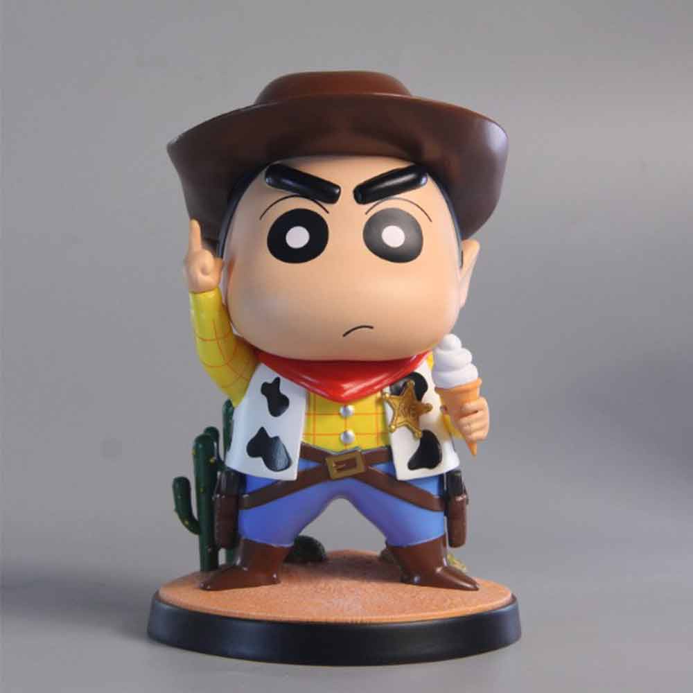 Crayon Shinchan x Toy Story Action Figure Cosplay Cowboy Woody Buzz