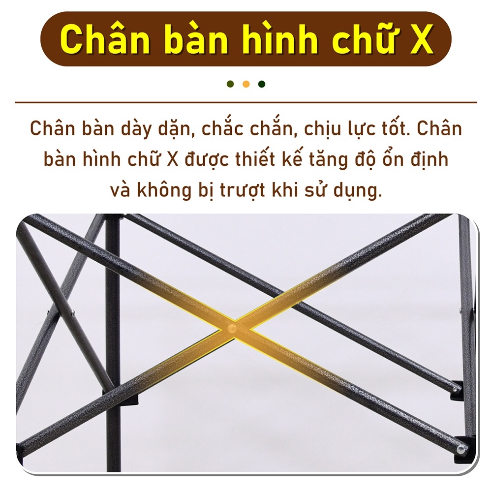 Mô tả BG-  Bàn cắm trại gấp màu đen, đa năng, dễ mang theo, dã ngoại, TSDcó nhiều kích thước 53 95 120 cm - 4