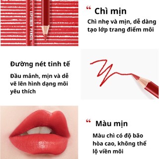 Chì Kẻ Viền Môi Tinh Tế Và Mịn Màng Dễ Dàng Tạo Màu Môi Yêu Thích Khiên Đôi Môi Trông Quyến Rũ Hơn