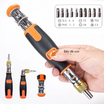 Tua vít đa năng đa góc 180 độ,Tô vít đa năng kèm mũi vít,bộ tô vít 10 trong 1 sửa chữa thiết bị,tuốc nơ vít điều chỉ