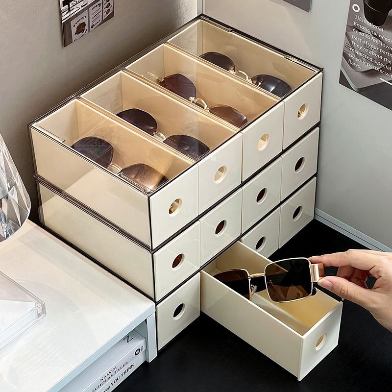 Hộp đựng kính chống bụi Hộp đựng kính nhiều lưới Ngăn kéo nhiều lớp Hộp đựng kính áp tròng mỹ phẩm Hộp đựng kính áp tròng nhiều cặp Hộp đựng kính Hộp đựng đồ để bàn Hộp đựng đồ trang sức Hộp đựng mỹ phẩm