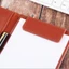 Kẹp tài liệu Clipboard AFTEROF, Với bút đàn hồi Chèn thư mục tập tin bằng da PU A5, Khe cắm thẻ di động Tấm viết chống nước Nhà hàng