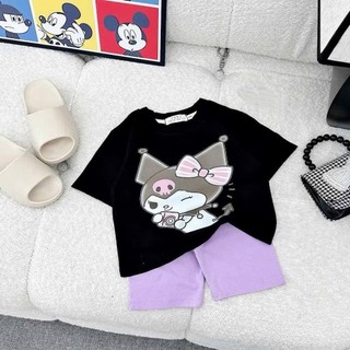 10-26kg Set áo kuromi và melody mix quần legging cho bé gái