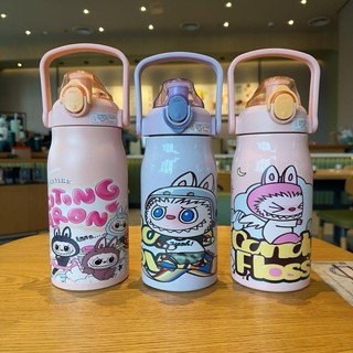 Bình Giữ Nhiệt Labubu Hót Trend 1000ml Có Quai Xách, bình đựng nước