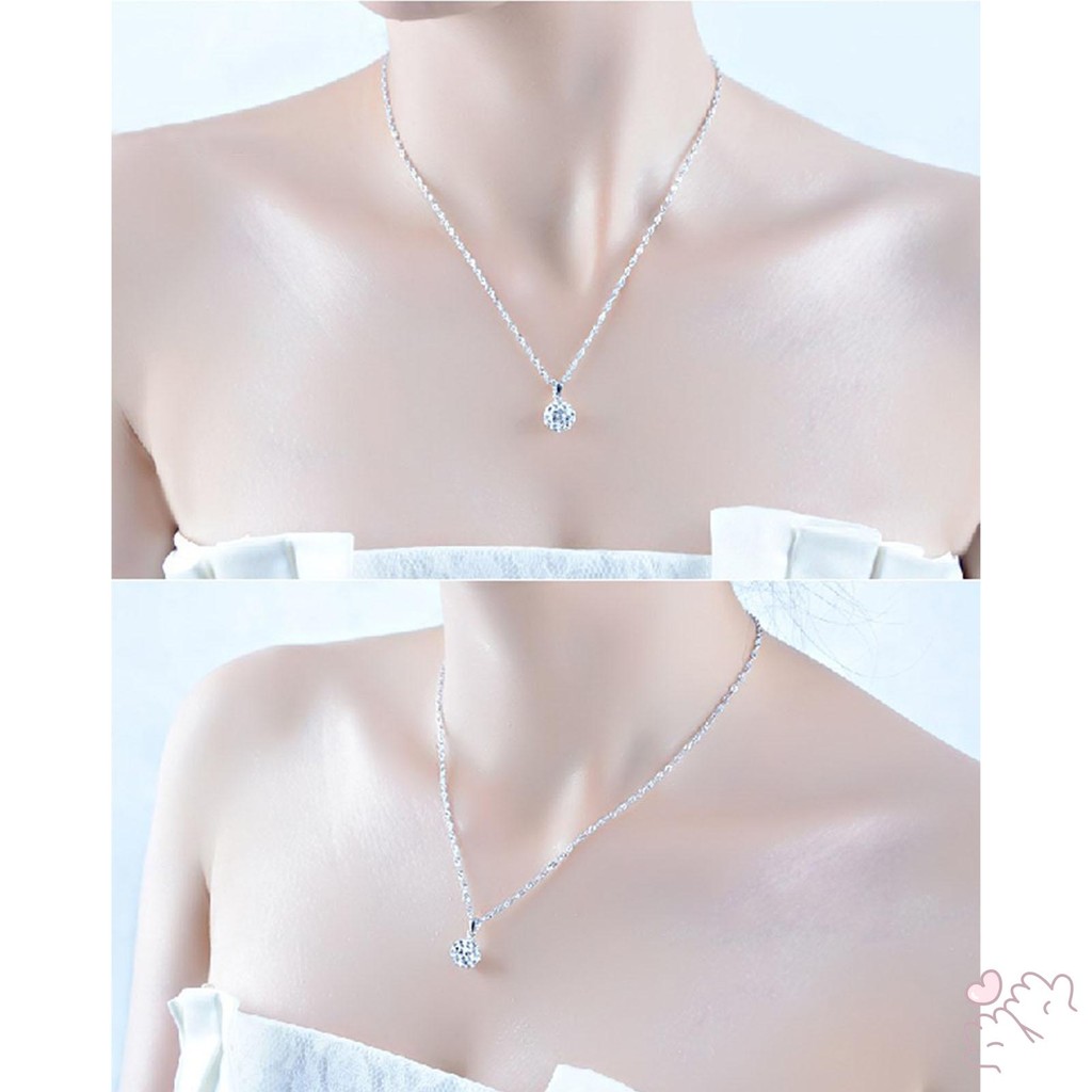 Phụ Nữ Mặt Dây Chuyền Bạc Vòng Cổ Tiệc Tối Dây Chuyền Bạc Vòng Cổ