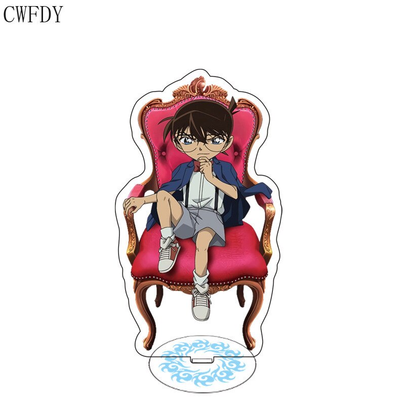 Mô hình Standee Thám Tử Lừng Danh Conan Anime Hình Acrylic Đứng Shinichi Ran Anime Chibi decor góc học tập để bàn