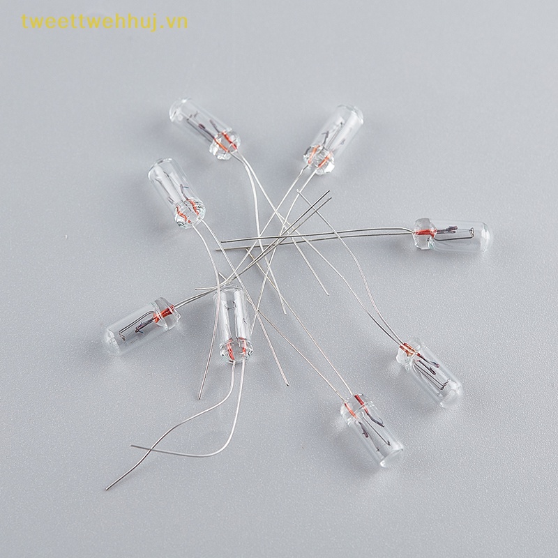 Bộ 10 bóng đèn sợi đốt 3 / 4 / 5mm 3 / 6 / 12 / 24v