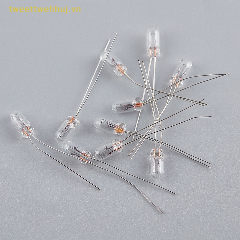 Bộ 10 bóng đèn sợi đốt 3 / 4 / 5mm 3 / 6 / 12 / 24v