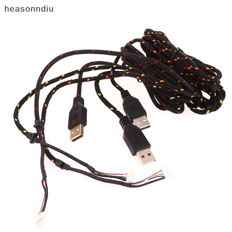 Heasonndu Dây Cáp Chuột USB Nylon Dây Thay Thế Màu Cam, Trắng Cho KANA Dây Chuột Đặc Biệt Thay Thế Tốt Nhất VN