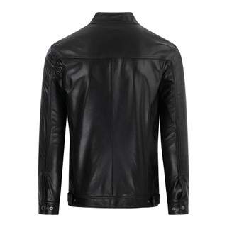Áo khoác da nam, áo da thật cao cấp Racer Jacket Da Dê khóa đồng, Cừu Túi Vòng Cung - AD207