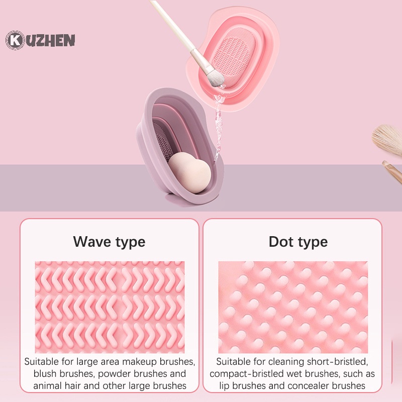 Bát silicone Gấp Gọn Đựng Cọ Trang Điểm Tiện Lợi