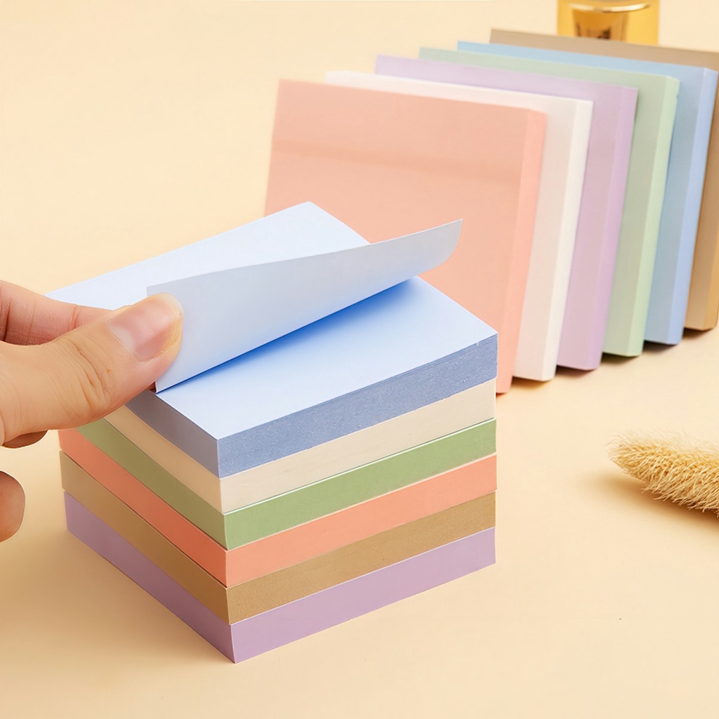 Tập 100 tờ giấy note ghi chú dày mịn Sticky Note 5 màu NAZA8 | Shopee ...
