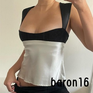 Áo Tank Top Màu Sắc Tương Phản Thời Trang Mùa Hè Cho Nữ