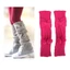 NICOLOO Bướm Nút Tất Bao, Bé Gái Có Bóng Dệt Kim Len Boot Cover, Ấm Chân Thời Trang Thu Đông Phổ Biến