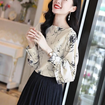 Pháp, in hình tuyết hoa, áo khoác, áo dài, áo trễ cổ, áo trễ cổ, áo mới vào mùa thu, áo mới, cổ áo, cổ áo, áo dài che bụ