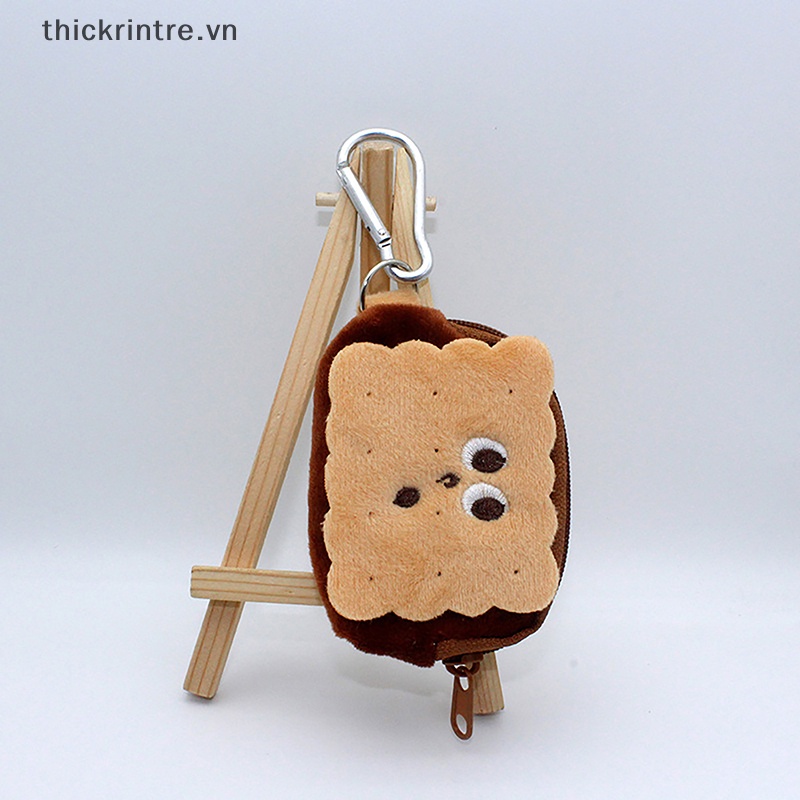 Th Kawaii Túi Đựng Tiền Xu / Thẻ / Chìa Khóa Hình Bánh Kem Nhồi Bông Làm Quà Sinh Nhật Cho Bé vn