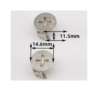Phụ kiện kết nối UMITY 20 CÁI, Đai ốc khóa Cam mảnh 14.6 * 11,5 mm, Bộ phân loại ren kẽm bền bỉ Đồ nội thất