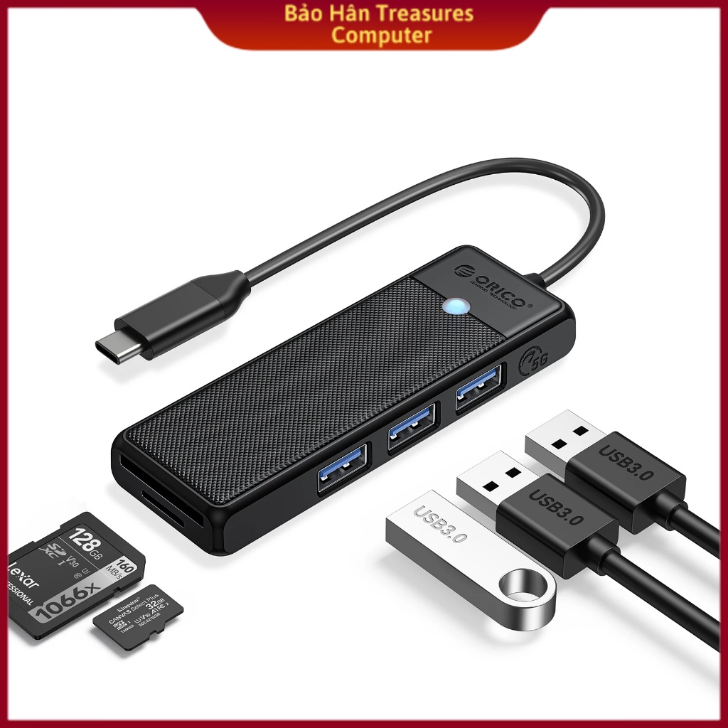 Bộ Chuyển Đổi HUB TypeC 1 USB ra 4 cổng USB 3.0 5Gps PAPW3AT-C3-015-BK ...
