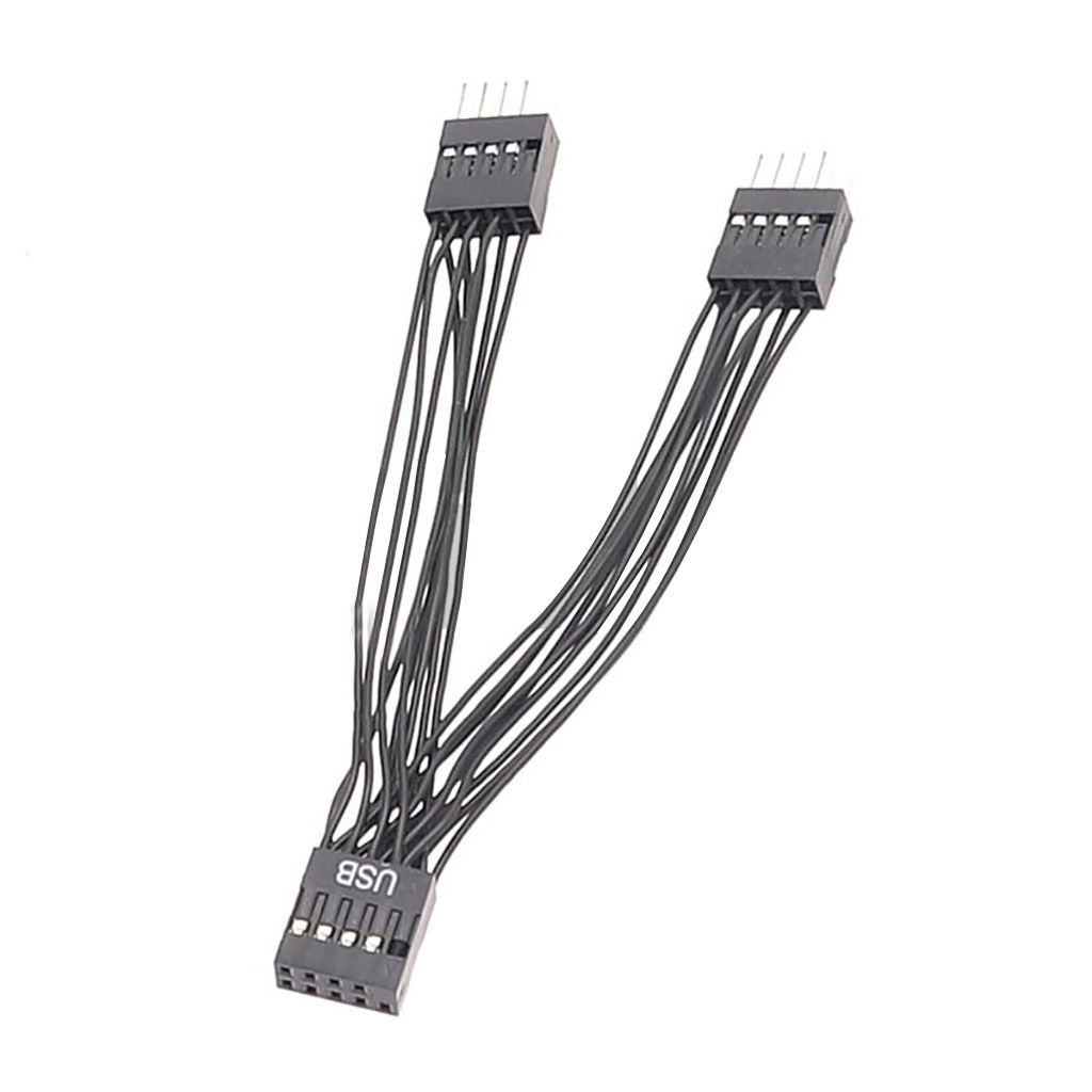 1 Cáp Mở Rộng Chuyển Đổi USB 9Pin Sang 9P 1 Sang 2 Y Dài 10cm Cho Bo Mạch Chủ Máy Tính