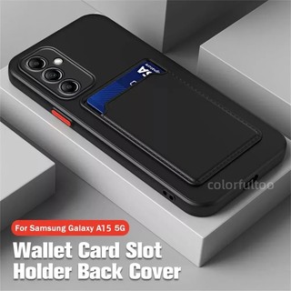 Ốp Điện Thoại Bảo Vệ Ống Kính Máy Ảnh Cho Samsung Galaxy A37 A56 A36 A16 A 16 A15 A55 4G 5G Khe Cắm Thẻ Ví Silicon Mềm TPU Vỏ Chất Lỏng Chống Sốc Ốp Lưng Cặp Đôi