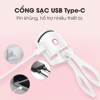 Dụng cụ uốn lông mi cầm tay làm nóng bằng điện, nhiều màu, an toàn tự nhiên kẹp lông mi nhanh cong